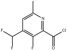 4-(Difluoromethyl)-3-fluoro-6-methylpyridine-2-carbonyl chloride Structure