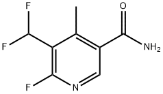 3-(Difluoromethyl)-2-fluoro-4-methylpyridine-5-carboxamide 结构式