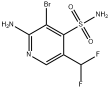 2-Amino-3-bromo-5-(difluoromethyl)pyridine-4-sulfonamide 结构式