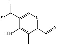 4-Amino-5-(difluoromethyl)-3-methylpyridine-2-carboxaldehyde,1805017-30-4,结构式