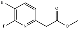methyl 2-(5-bromo-6-fluoropyridin-2-yl)acetate 结构式