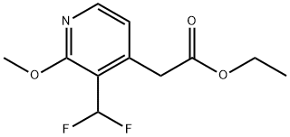 Ethyl 3-(difluoromethyl)-2-methoxypyridine-4-acetate Structure