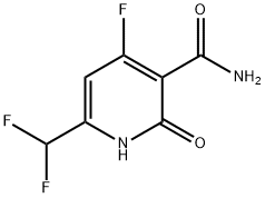 6-(Difluoromethyl)-4-fluoro-2-hydroxypyridine-3-carboxamide 结构式