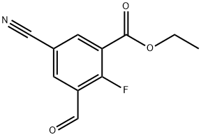 Ethyl 5-cyano-2-fluoro-3-formylbenzoate 结构式