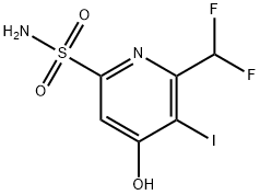 2-(Difluoromethyl)-4-hydroxy-3-iodopyridine-6-sulfonamide 结构式