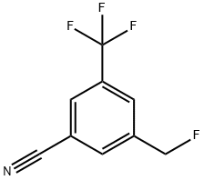 3-Fluoromethyl-5-(trifluoromethyl)benzonitrile 结构式