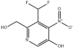 3-(Difluoromethyl)-5-hydroxy-4-nitropyridine-2-methanol 结构式