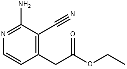 Ethyl 2-amino-3-cyanopyridine-4-acetate Structure