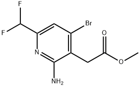 Methyl 2-amino-4-bromo-6-(difluoromethyl)pyridine-3-acetate 结构式