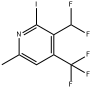 3-(Difluoromethyl)-2-iodo-6-methyl-4-(trifluoromethyl)pyridine Struktur