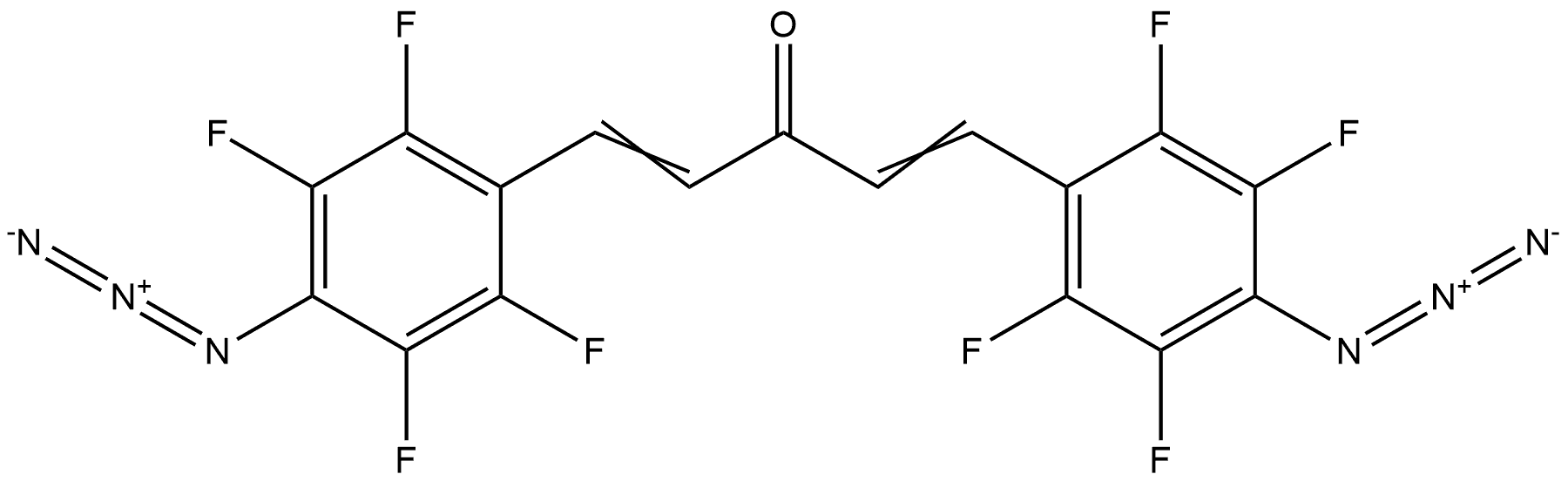 1,5-Bis(4-azido-2,3,5,6-tetrafluorophenyl)-1,4-pentadien-3-one 结构式