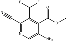 Methyl 5-amino-2-cyano-3-(difluoromethyl)pyridine-4-carboxylate 结构式