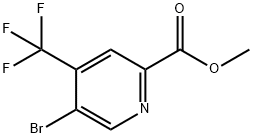 2-Pyridinecarboxylic acid, 5-bromo-4-(trifluoromethyl)-, methyl ester Struktur
