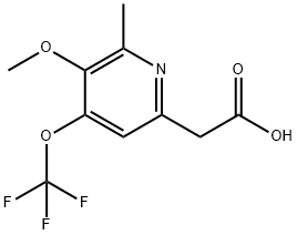 3-Methoxy-2-methyl-4-(trifluoromethoxy)pyridine-6-acetic acid 结构式