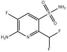 2-Amino-6-(difluoromethyl)-3-fluoropyridine-5-sulfonamide 化学構造式