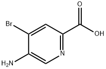 2-Pyridinecarboxylic acid, 5-amino-4-bromo- Struktur