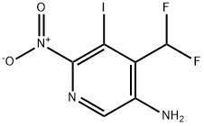 5-Amino-4-(difluoromethyl)-3-iodo-2-nitropyridine Struktur
