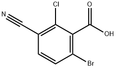 6-溴-2-氯-3-氰基苯甲酸,1805135-63-0,结构式