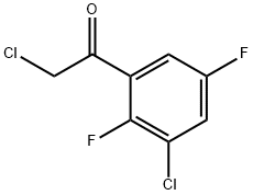 3'-Chloro-2',5'-difluorophenacyl chloride 结构式