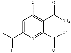 4-Chloro-6-(difluoromethyl)-2-nitropyridine-3-carboxamide Struktur
