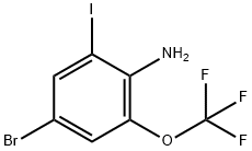 4-溴-2-碘-6-(三氟甲氧基)苯胺,1805178-47-5,结构式