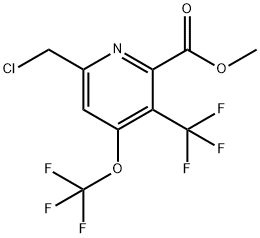 Methyl 6-(chloromethyl)-4-(trifluoromethoxy)-3-(trifluoromethyl)pyridine-2-carboxylate 结构式