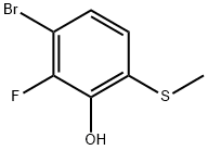 4-Bromo-3-fluoro-2-hydroxythioanisole,1805191-47-2,结构式