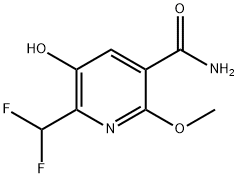 2-(Difluoromethyl)-3-hydroxy-6-methoxypyridine-5-carboxamide,1805198-71-3,结构式