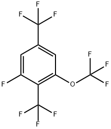 1,4-Bis(trifluoromethyl)-2-fluoro-6-(trifluoromethoxy)benzene 结构式