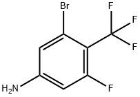 3-溴-5-氟-4-(三氟甲基)苯胺 结构式