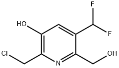 2-(Chloromethyl)-5-(difluoromethyl)-3-hydroxypyridine-6-methanol 结构式