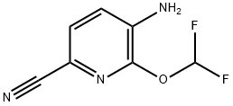 5-Amino-6-(difluoromethoxy)picolinonitrile Struktur