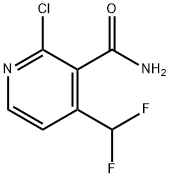 2-Chloro-4-(difluoromethyl)pyridine-3-carboxamide Struktur