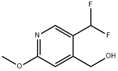 5-(Difluoromethyl)-2-methoxypyridine-4-methanol 结构式