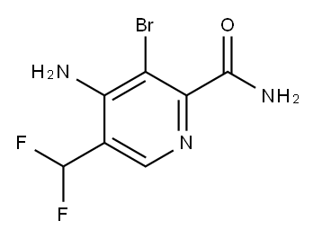 4-Amino-3-bromo-5-(difluoromethyl)pyridine-2-carboxamide Structure