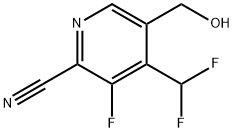 2-Cyano-4-(difluoromethyl)-3-fluoropyridine-5-methanol 结构式