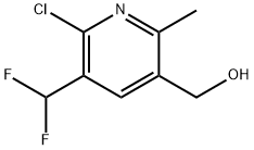 2-Chloro-3-(difluoromethyl)-6-methylpyridine-5-methanol 结构式