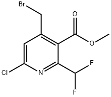Methyl 4-(bromomethyl)-6-chloro-2-(difluoromethyl)pyridine-3-carboxylate,1805381-98-9,结构式
