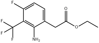 Ethyl 2-amino-4-fluoro-3-(trifluoromethyl)phenylacetate 结构式