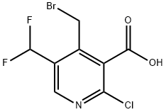 4-(Bromomethyl)-2-chloro-5-(difluoromethyl)pyridine-3-carboxylic acid Structure