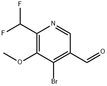 4-Bromo-2-(difluoromethyl)-3-methoxypyridine-5-carboxaldehyde 结构式