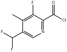 5-(Difluoromethyl)-3-fluoro-4-methylpyridine-2-carbonyl chloride Structure