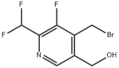 4-(Bromomethyl)-2-(difluoromethyl)-3-fluoropyridine-5-methanol Structure