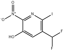 3-(Difluoromethyl)-5-hydroxy-2-iodo-6-nitropyridine,1805447-30-6,结构式