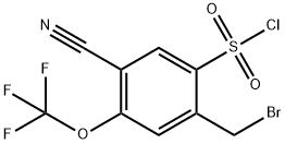 2-Bromomethyl-5-cyano-4-(trifluoromethoxy)benzenesulfonyl chloride 结构式