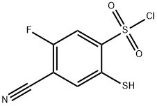 4-Cyano-5-fluoro-2-mercaptobenzenesulfonylchloride 结构式