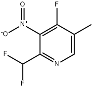 2-(Difluoromethyl)-4-fluoro-5-methyl-3-nitropyridine,1805463-08-4,结构式