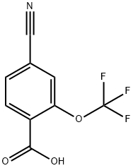 4-氰基-2-(三氟甲氧基)苯甲酸 结构式