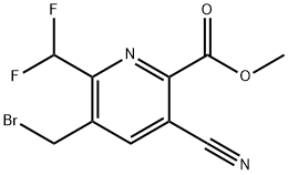 Methyl 3-(bromomethyl)-5-cyano-2-(difluoromethyl)pyridine-6-carboxylate Structure