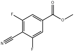 Benzoic acid, 4-cyano-3,5-difluoro-, methyl ester Structure